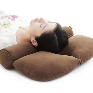 Organic Buckwheat Hulls Orthopedic Pillow U Shape Breathable Hole - Pain Relief